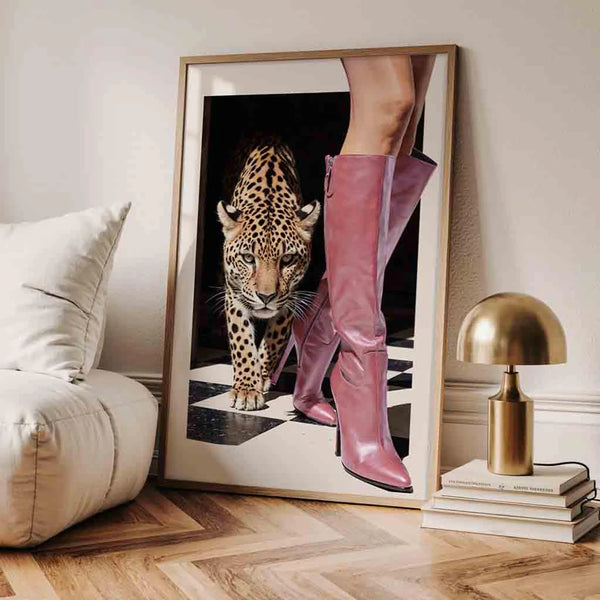 Leopard Fashion Poster – Luxuriöses Wandbild – Feminine Print