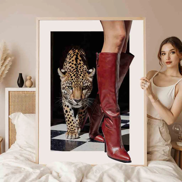 High Fashion Print – Leopard Poster – Luxus Wandbild