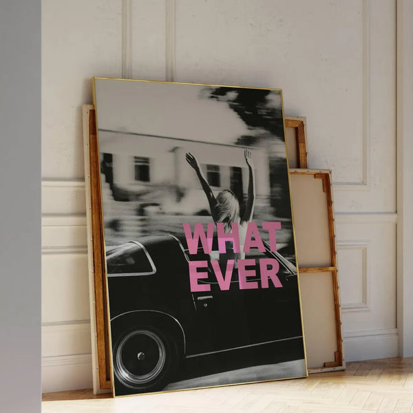WHAT EVER - Schwarz/Weiß/Rosa