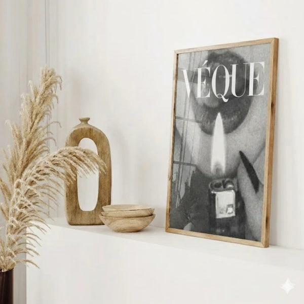 Mode Poster – Stilvolles Schwarz-Weiß Wandbild für Frauen