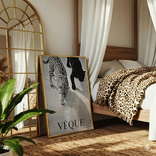 Elegantes Leopard Poster – Modernes Mode Wandbild