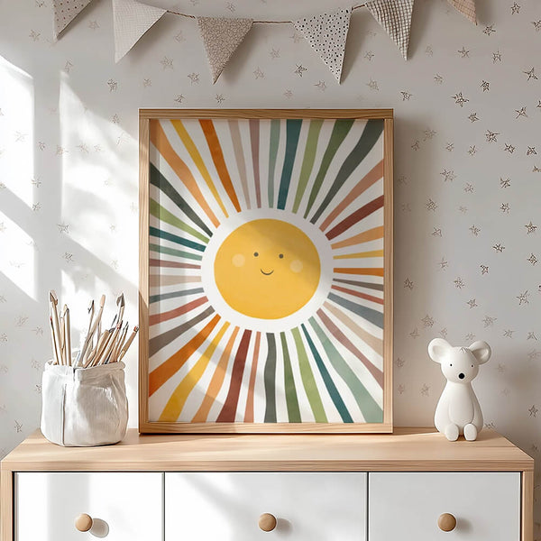 Kinderzimmer Deko – Sonne Motiv – Modernes Bild