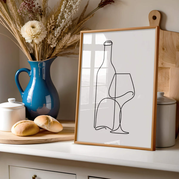 Wein Poster – Esszimmer Deko – Wandkunst