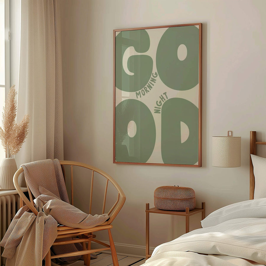 Gute Nacht Wandbild – Modernes Design – Schlafzimmer Inspiration