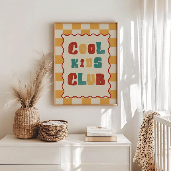 Kinderzimmer Poster – Cool Kids Club – Moderne Deko