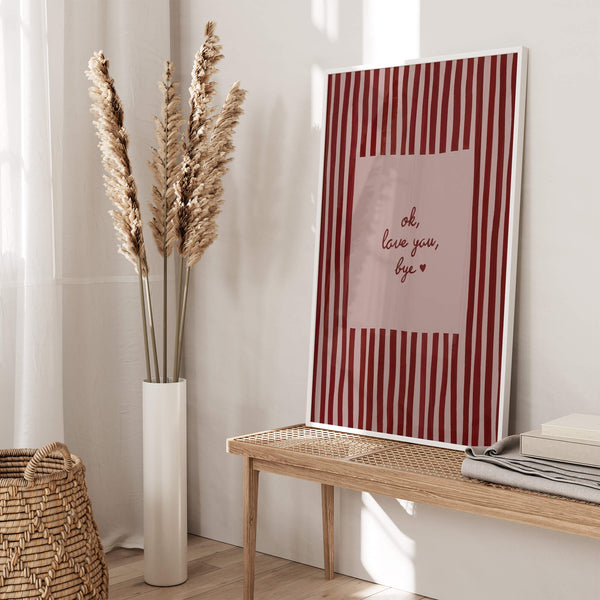 Love You Poster – Kunstposter modern – Stilvolle Deko