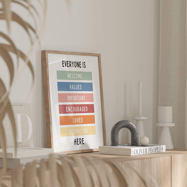 Motivationsspruch Poster – Positive Aussage – Gästezimmer Deko