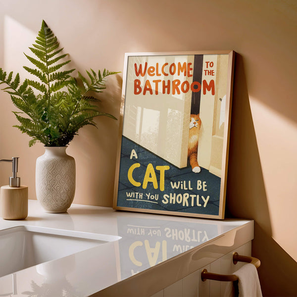 Bathroom poster – Humorous decoration – Toilet wall art