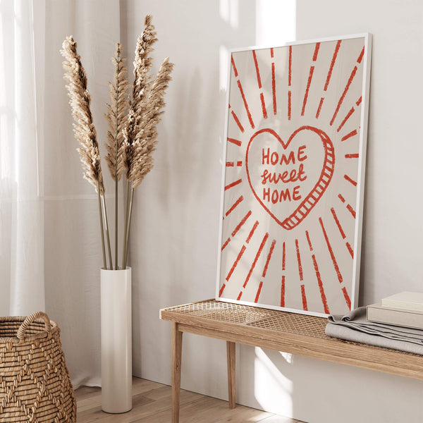 Home Sweet Home Poster – Moderne Wanddeko – Wohnzimmer Deko