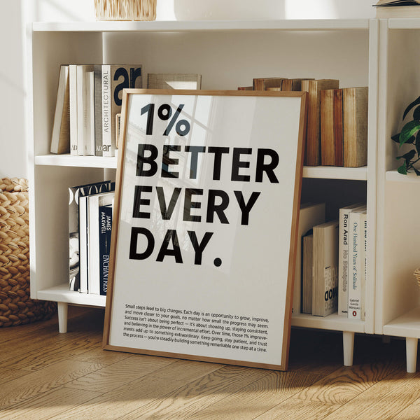 Motivationsposter – 1% Better Every Day