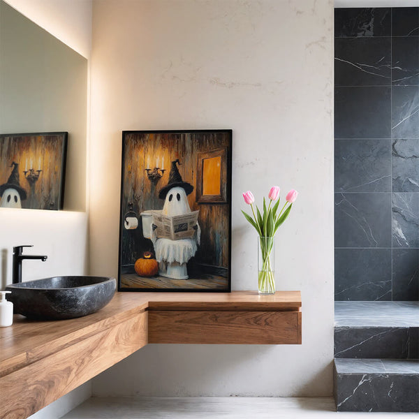 Geister Poster – Badezimmer Wanddeko – Halloween Poster