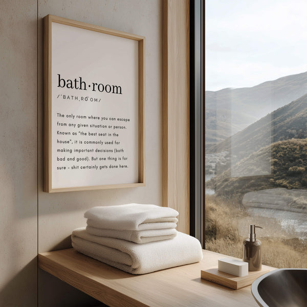 Modern Typography Poster – Bathroom Decor – Toilet Poster