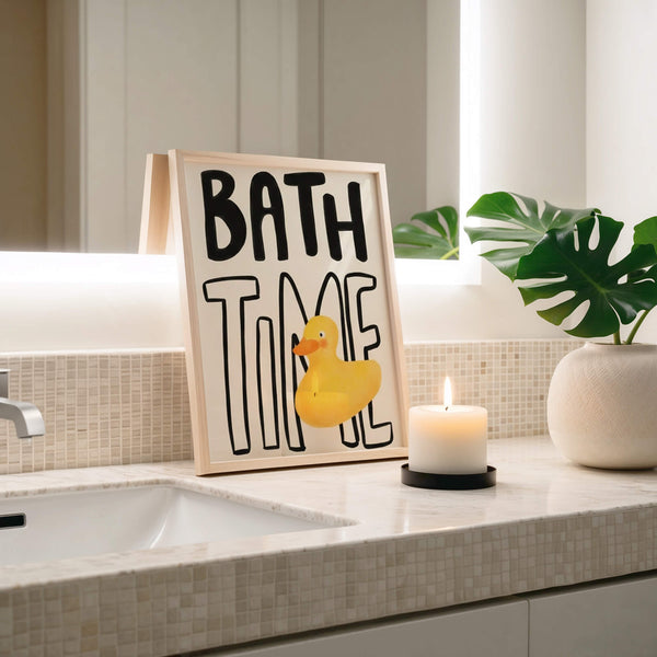 Funny bathroom poster – toilet decor – children's bathroom wall art