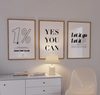 Motivational Posters - Motivational Wall Art - Set of 3