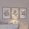 Motivational Posters - Motivational Wall Art - Set of 3