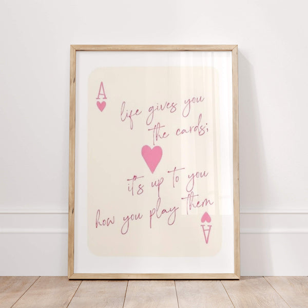 Typoposter Rosa – Harmonische Wanddeko – Wohnzimmer Deko