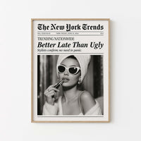 Badezimmer Poster – Toilette Deko – BETTER LATE THAN UGLY