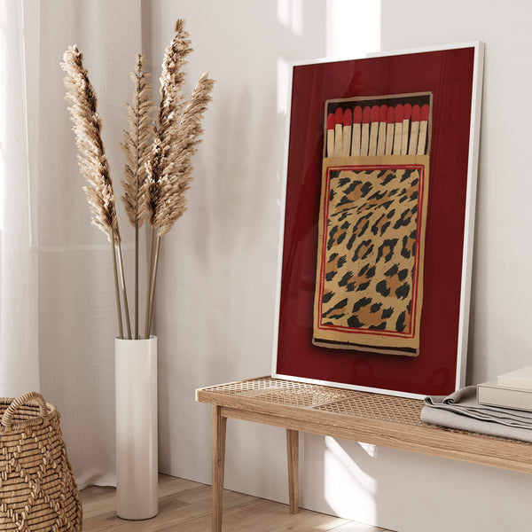 Leoparden Poster – Vintage Kunstdruck – Stilvolle Deko