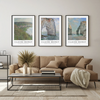 Claude Monet - Monet Kunstposter - 3er Set