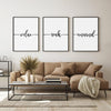 Relax Soak Unwind - Bedroom Poster - Set of 3