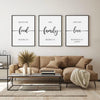 Bless the Food Before Us - Kitchen Poster - Kitchen Wall Art - Set of 3