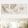Beige Abstract Poster - Abstract Wall Art Poster - Set of 3