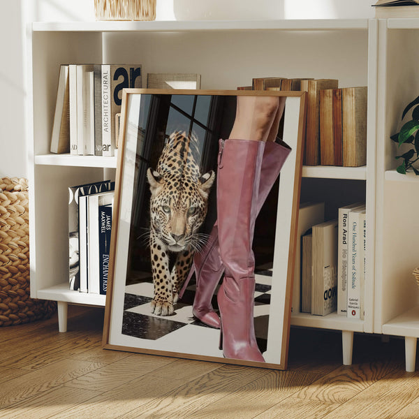 Leopard Fashion Poster – Luxuriöses Wandbild – Feminine Print