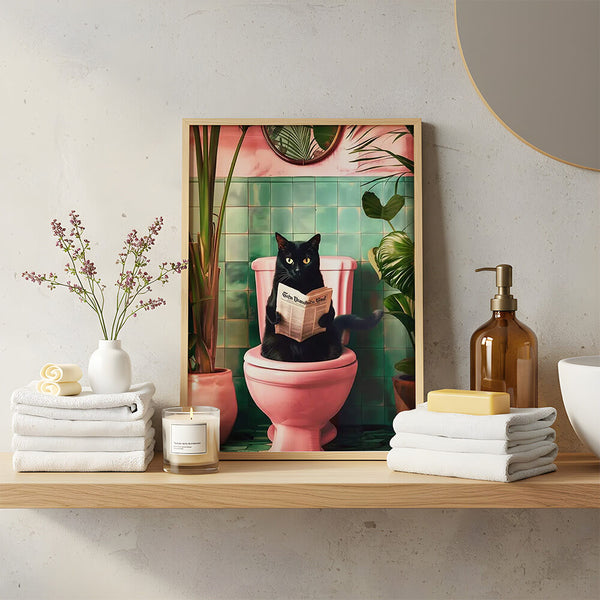 Badezimmer Poster – Modernes Wandbild fürs WC – Toilette Poster