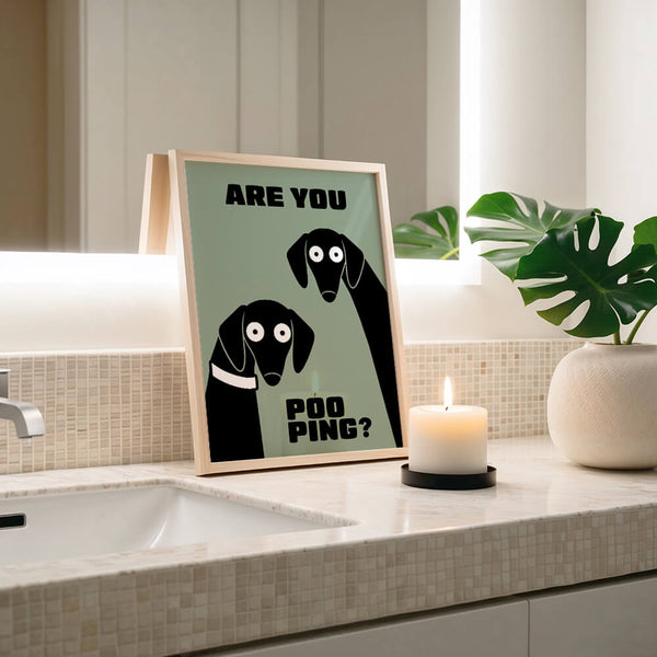 Badezimmer Poster – Humorvolles Bild – WC Design