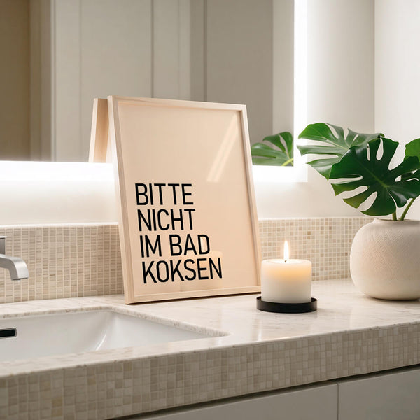 Badezimmer Poster – Humorvolles WC Bild – Bad Deko