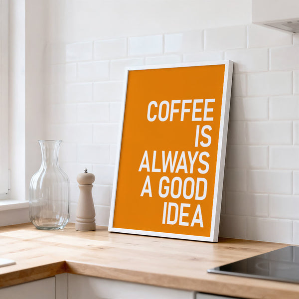 Küchenposter – Kaffee Spruch Bild – Küche Inspiration