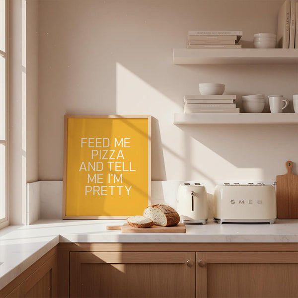 Küche Wandgestaltung – Pizza Spruch Poster – Küche Inspiration