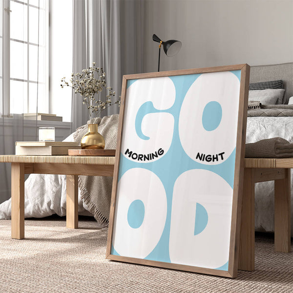 Good Morning Good Night Poster – Schlafzimmer Inspiration
