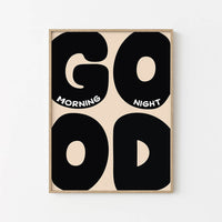 Schlafzimmer Ideen – Good Morning Good Night Poster