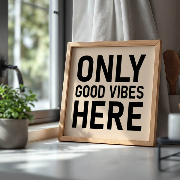 Eingang Poster – Only Good Vibes – Flur Bild
