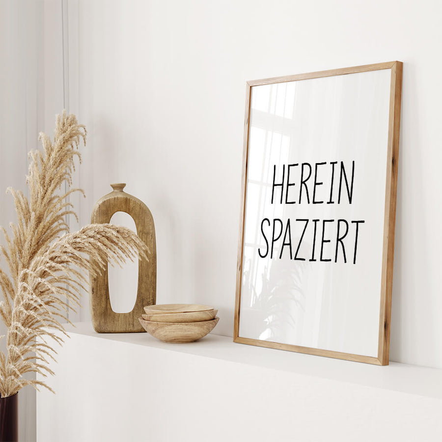 Herein spaziert Poster – Flur Bilder – Eingangsbereich Deko – Eingang Poster
