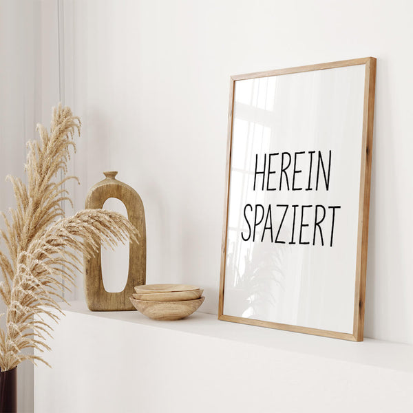 Herein spaziert Poster – Flur Bilder – Eingangsbereich Deko – Eingang Poster
