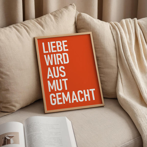 Romantisches Poster – Wohnzimmer Deko – Liebe Wandbild