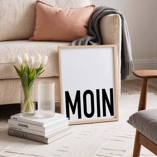 Eingangsbereich Poster – Moin Motiv – Flur Bild