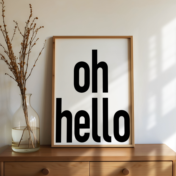 Poster für den Eingangsbereich – Hello Poster