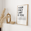 Motivationsposter – YOUR ONLY LIMIT IS YOU
