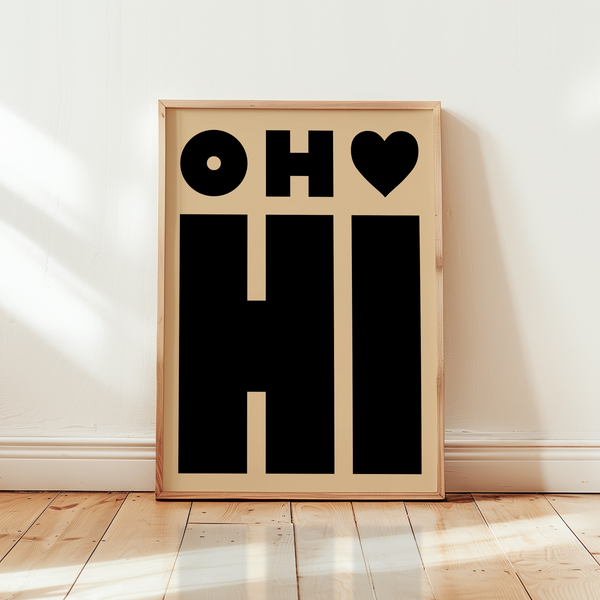 Modernes Begrüßungsposter – Eingangsposter – Hi Poster