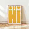 OH Hi - Entrance Poster - White Background - Yellow/Orange