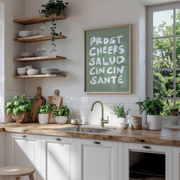 Küchenposter – Prost Cheers Salud – Bar Innenausstattung
