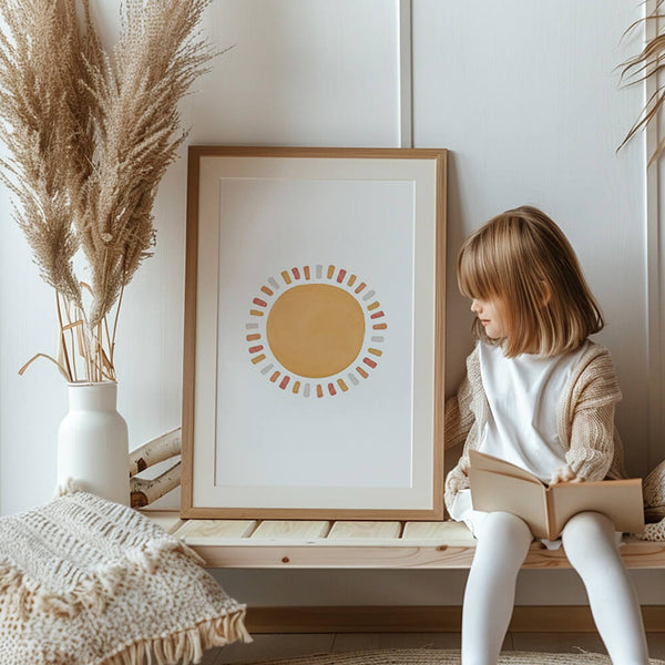 Kinderzimmer Bild – Sonnemotiv – Babyzimmer Poster