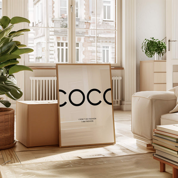 Coco Typography Poster – Minimalistische Deko – Fashion Deko