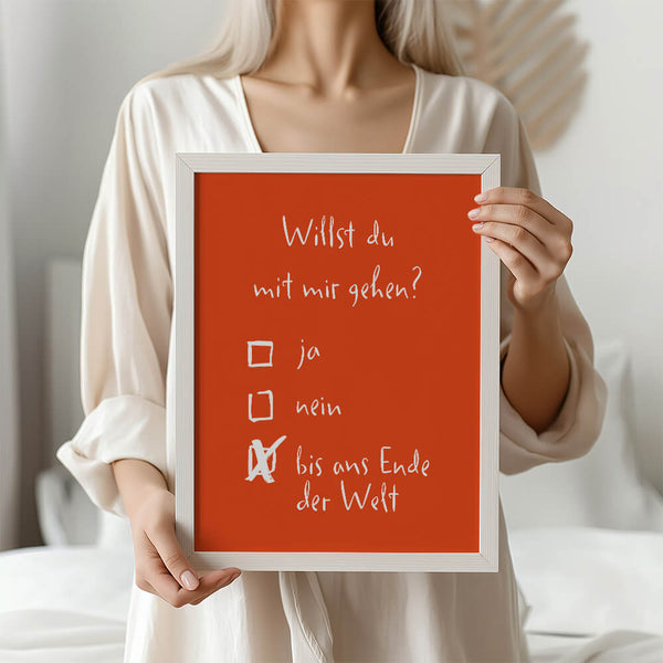 Romantik Poster – Liebesbotschaft Bild – Liebe Deko