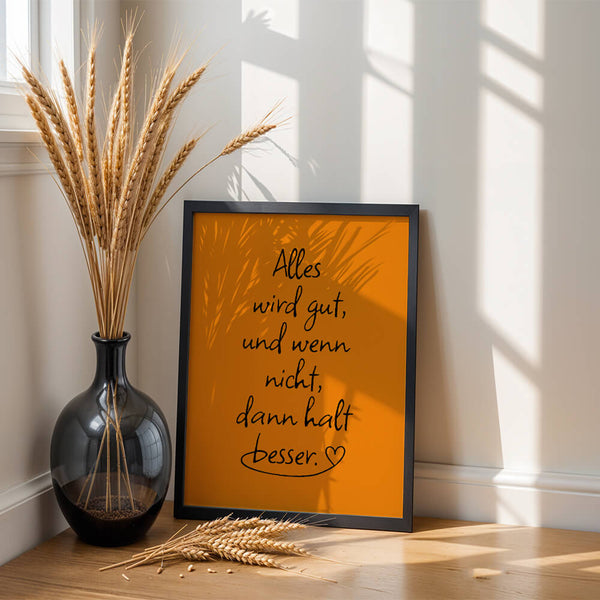 Eingangsbereich Poster – Motivationsspruch Bild – Flur Bild