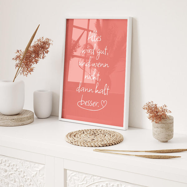 Flur Poster – Motivationsspruch Bild – Eingangsposter