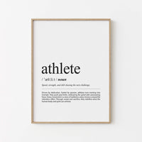 Athlete Poster – Moderne Typografie – Sportliche Wanddeko
